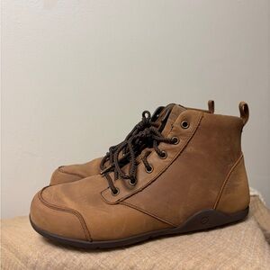 Xero Shoes Denver Leather Barefoot Boots Brown Tan Men’s 10.5 Mint!